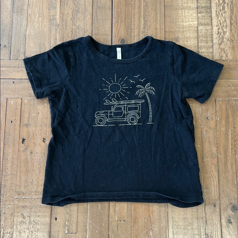 Rylee + Cru Surfin Safari Basic Black Kids T-Shirt 6-7 Years